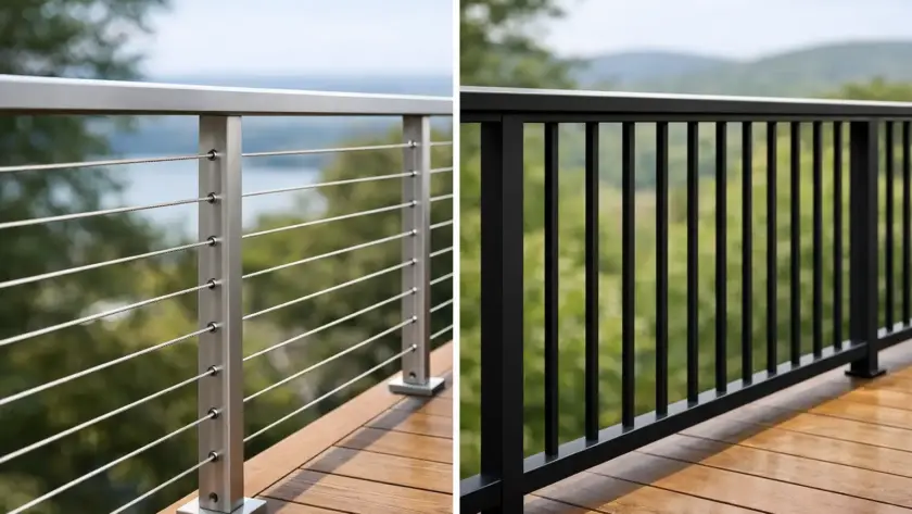 Cable Railing Versus Metal Balusters