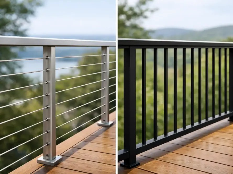 Cable Railing Versus Metal Balusters